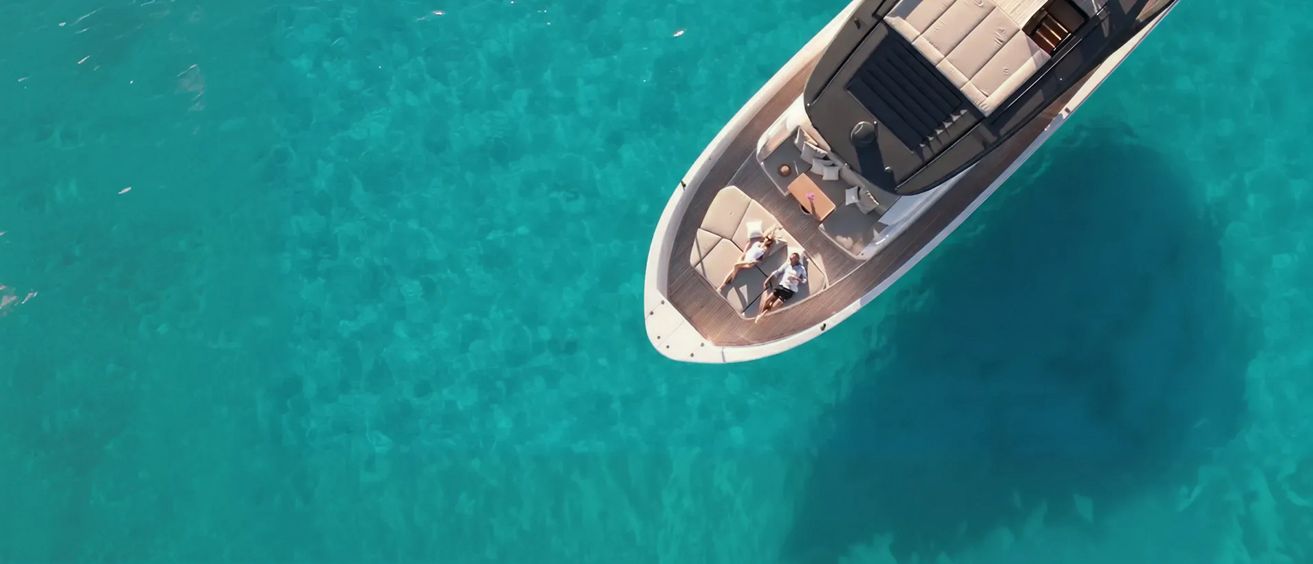 Kimani yacht on turquoise sea